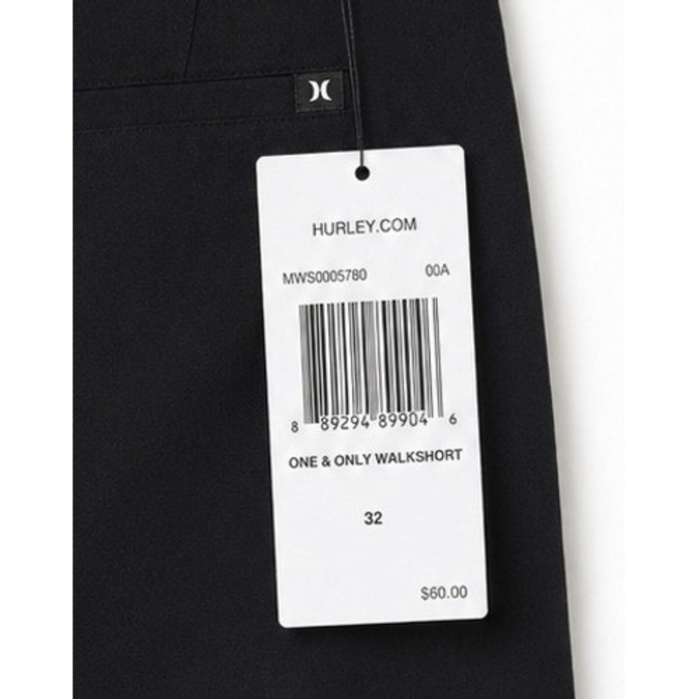 Hurley One & Only Walkshort Mens 32 Black Hybrid Quick Dry Water to Casual NWT - Picture 4 of 12